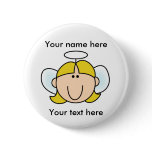 Blond Angel Pinback Button