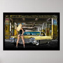 blond, arme à feu, affiche de Cadillac