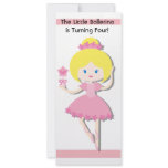 Blond Ballerina Custom Birthday Invitation