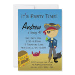 Blond Boy Pirate Birthday Party Invitation