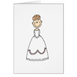 Blond Bride Stick Figure Card