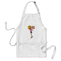 Blond Skeleton Waitress Apron