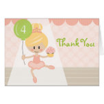 Blonde Ballerina Birthday Thank You Cards