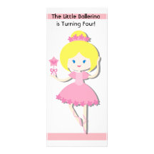 Blonde Ballerina Custom Birthday Invitation