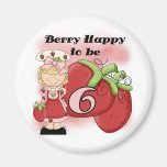 Blonde Berry 6th Birthday T-shirts and Gifts Fridge Magnets