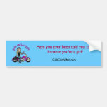 Blonde Biker Bumper Stickers