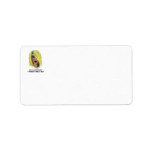 Blonde Bombshell Woman Borrow A Kiss Address Label