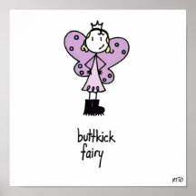 Blonde Buttkick Fairy Poster