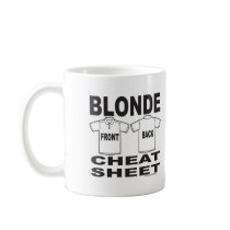 BLONDE CHEAT SHEET COFFEE MUG