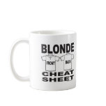 BLONDE CHEAT SHEET mugs