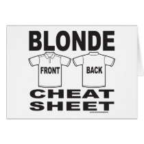 BLONDE CHEAT SHEET T-SHIRTS AND GIFTS