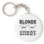 BLONDE CHEAT SHEET T-SHIRTS AND GIFTS keychains