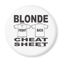 BLONDE CHEAT SHEET T-SHIRTS AND GIFTS