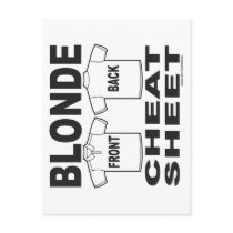 BLONDE CHEAT SHEET T-SHIRTS AND GIFTS
