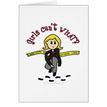 Blonde CSI Girl Greeting Card
