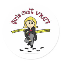 Blonde CSI Girl Sticker