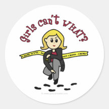 Blonde CSI Girl Sticker
