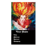 BLONDE DANS la beauté ROUGE de monogramme, maquill Modèles De Cartes De Visite
