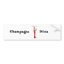 BLONDE DIVA: "Champagne Diva" Bumper Sticker