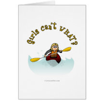 Blonde Female Kayaker Cards