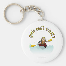 Blonde Female Kayaker Keychain