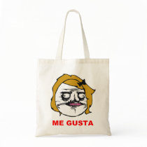 Blonde Female Me Gusta Comic Rage Face Meme Bags