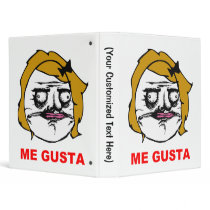Blonde Female Me Gusta Comic Rage Face Meme 3 Ring Binders
