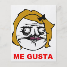 Blonde Female Me Gusta Comic Rage Face Meme Flyer
