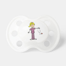 Blonde Female Stick Figure Nurse