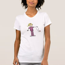 Blonde Female Stick Figure Nurse T-shirts t-shirts