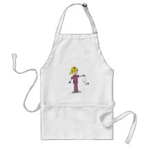 Blonde Female Stick Figure Nurse T-shirts Aprons