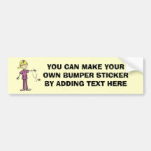 Blonde Female Stick Figure Nurse T-shirts Bumper Stickers