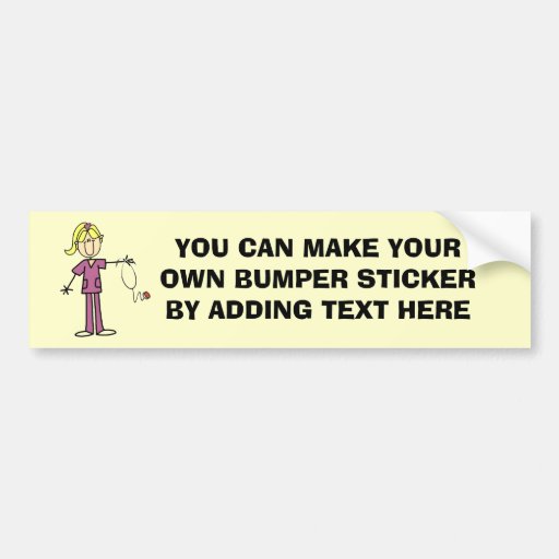 Blonde Female Stick Figure Nurse T-shirts Bumper Stickers