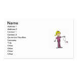 Blonde Female Stick Figure Nurse T-shirts Business Cards