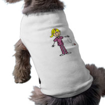 Blonde Female Stick Figure Nurse T-shirts pet clothing