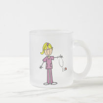 Blonde Female Stick Figure Nurse T-shirts mugs