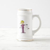 Blonde Female Stick Figure Nurse T-shirts mugs