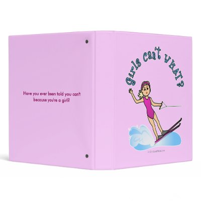 Blonde Female Water Skier Vinyl Binder by girlscantwhat