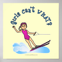 Blonde Female Water Skier Posters