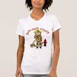 Blonde Firefighter Girl T Shirt