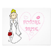 Blonde Future Bride T-shirts and Gifts Invites