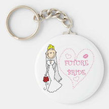 Blonde Future Bride T-shirts and Gifts Keychains