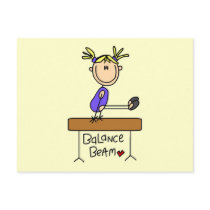 Blonde Girl Gymnast on Beam Tshirts and Gifts
