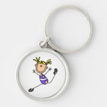 Blonde Girl Gymnast Tshirts and Gifts Keychain