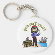 Blonde Girl Pirate Keychains