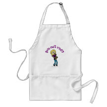Blonde Girl Playing Saxophone Aprons