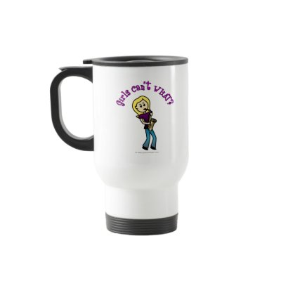 Blonde Girl Playing Saxophone Mugs by girlscantwhat
