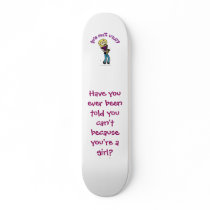 Blonde Girl Playing Saxophone Skate Board