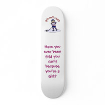 Blonde Girls Hockey Player Custom Skateboard