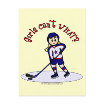 Blonde Girls Hockey Player Post Cards